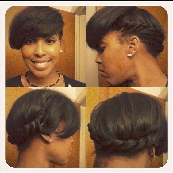 relaxed hair grow out 