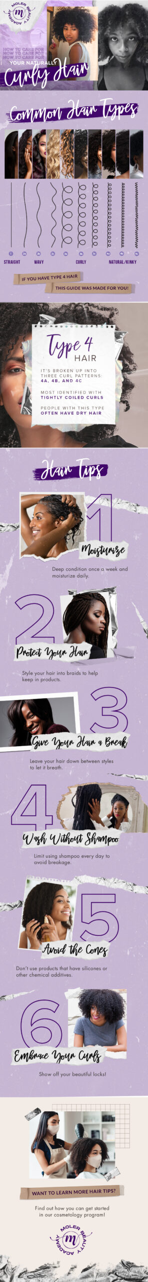 inforgraphic on how to care for natural hair
